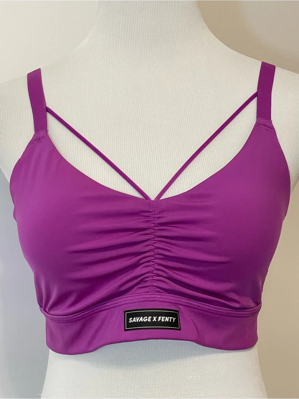 Savage X Fenty Curve Alert Medium-Impact Purple Women’s Sports Bra Size L